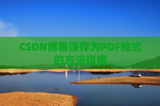 CSDN博客保存为PDF格式的方法指南